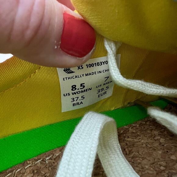 Cariuma Sneakers Women's 8.5 Yellow Lace Up Low Top Athletic Running Shoes - Picture 10 of 10